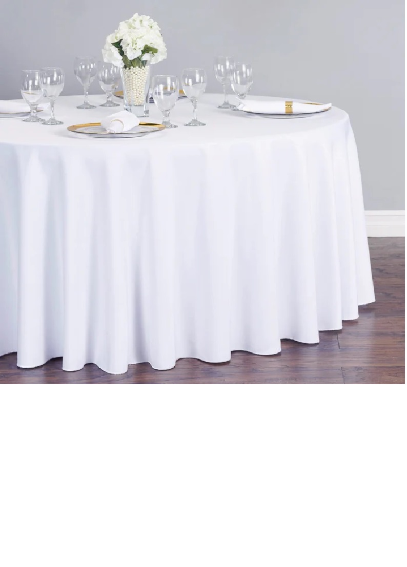 White Round Tablecloth